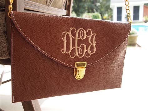 monogram clutch ideas